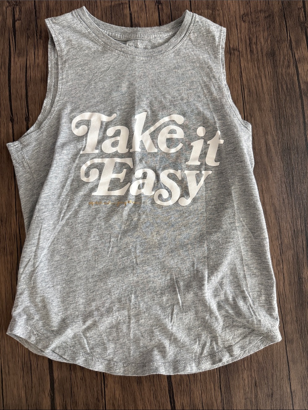 Spiritual Gangster Gray 'Take It Easy' Sleeveless Tank